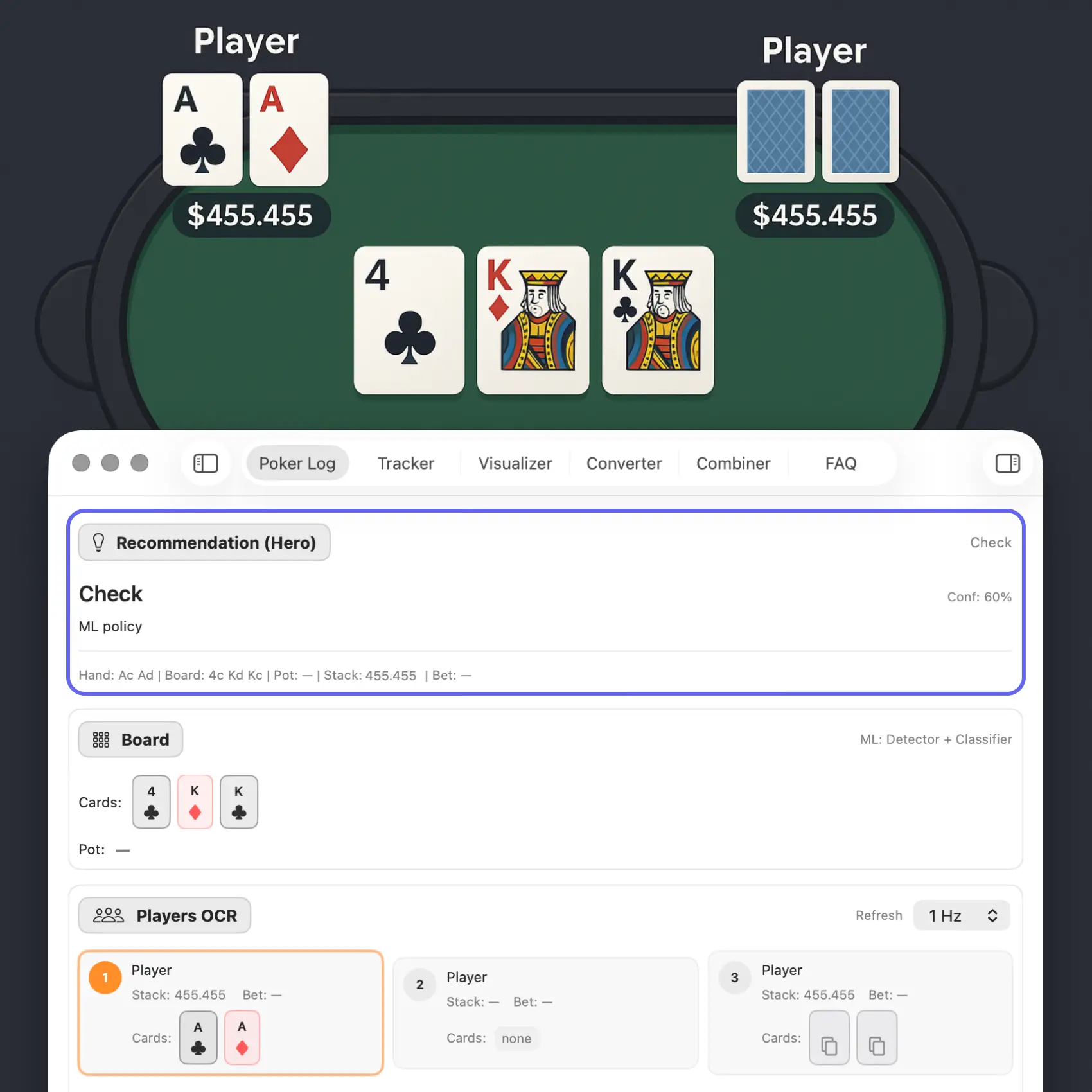 LumiGap Poker Log Recommendation